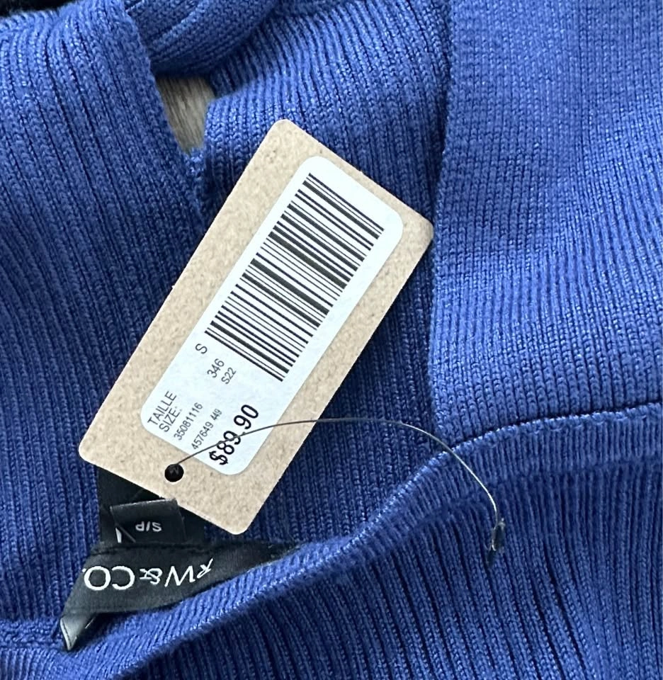 RW&CO. blue ribbed midi dress S - photo 3