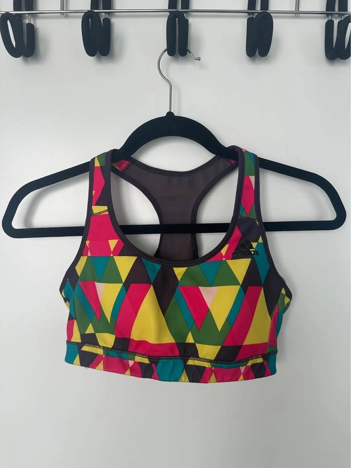 Adidas Climalite XS Colorful Geometric Sports Bra & Shorts Set - photo 5