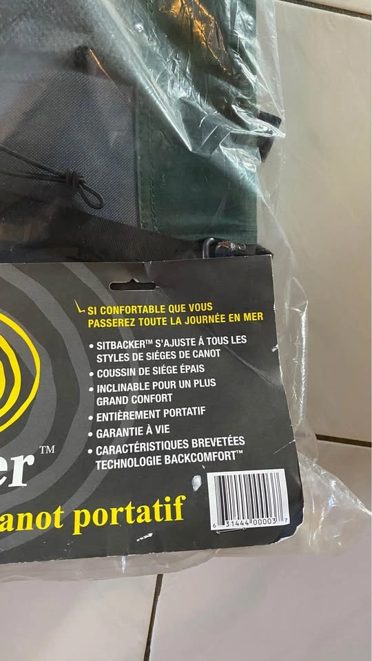 Sit-Backer portable seat for canoe 55$ OBO - photo 5