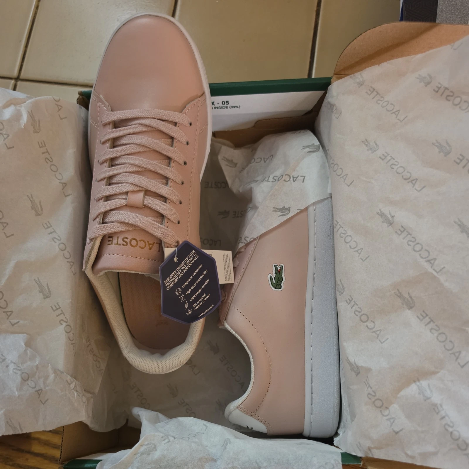 LACOSTE Hydez Casual Shoes - Blush Pink - Size 8 - photo 5