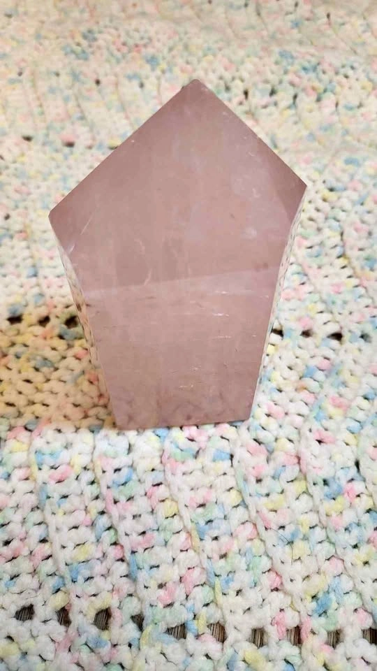 Polished Rose Quartz Tower