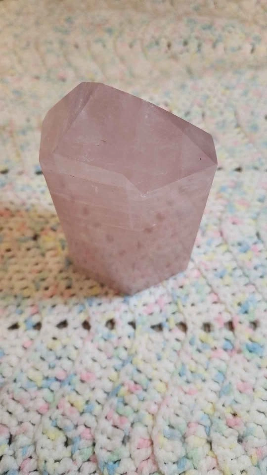 Polished Rose Quartz Tower - photo 2