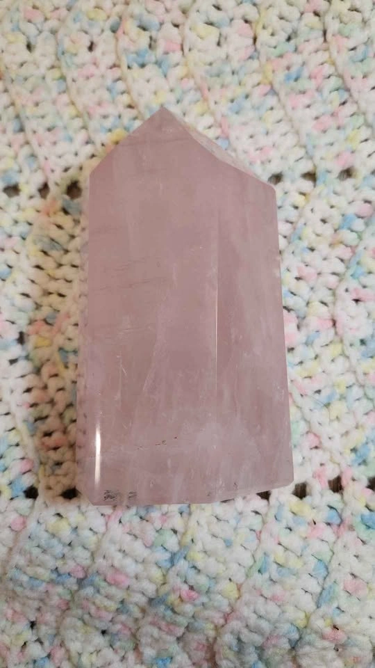Polished Rose Quartz Tower - photo 3