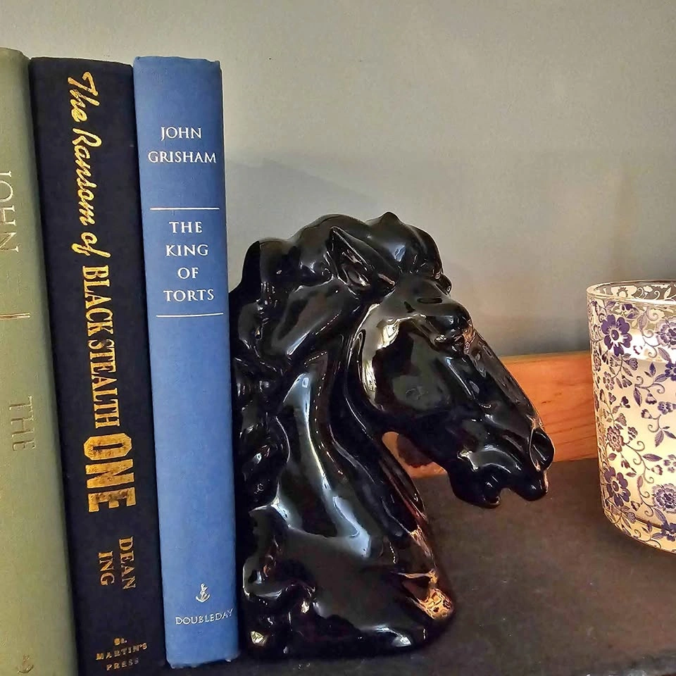 Black Horse Head Bookend/Decor