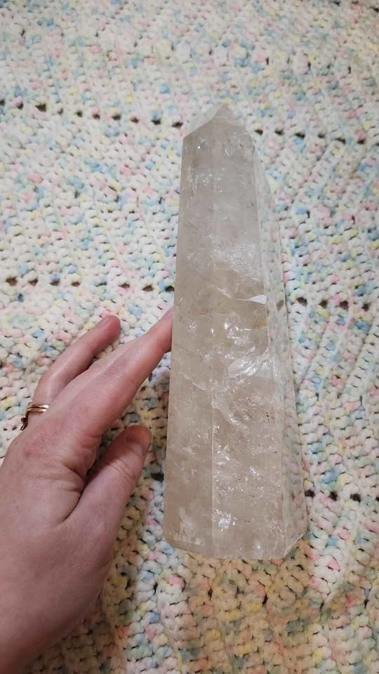 Large Premium Clear Quartz Tower Point - photo 3