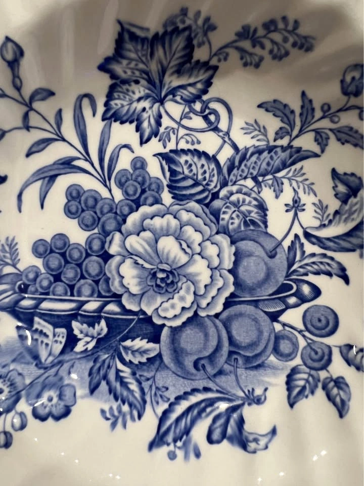 Royal Doulton Kirkwood Blue Rimmed Soup Bowl D.6314 - England - photo 4