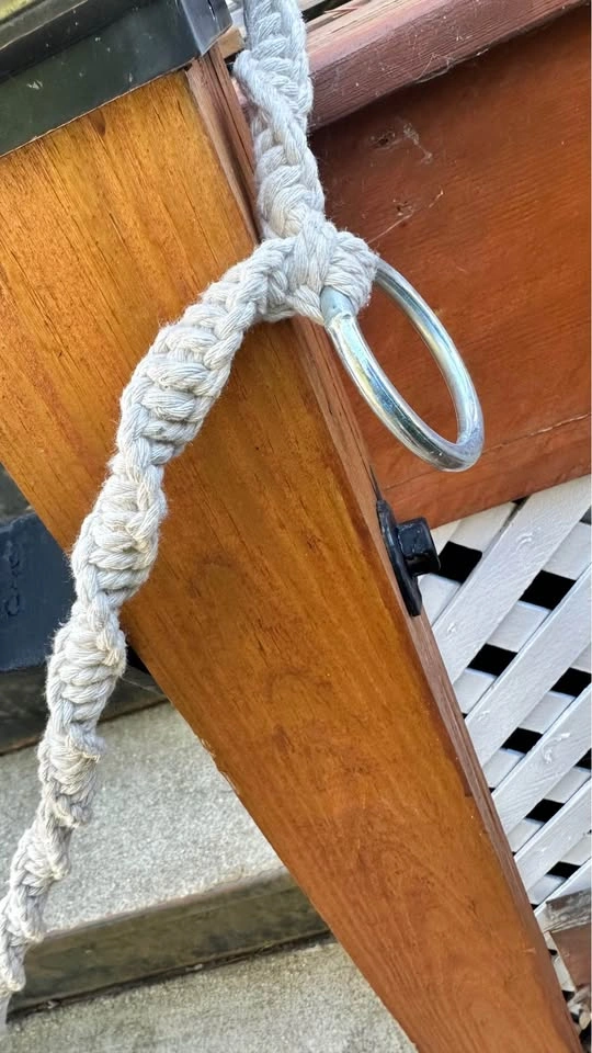 Patiojoy Hanging Hammock Chair Macrame Swing Chair Beige - photo 3