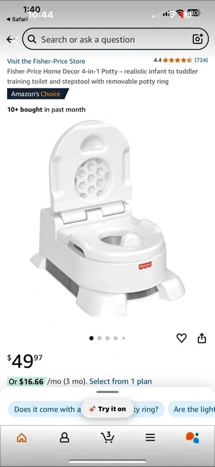 FOR SALE: FISHER-PRICE "THE THRONE" – $20 🚽🔥