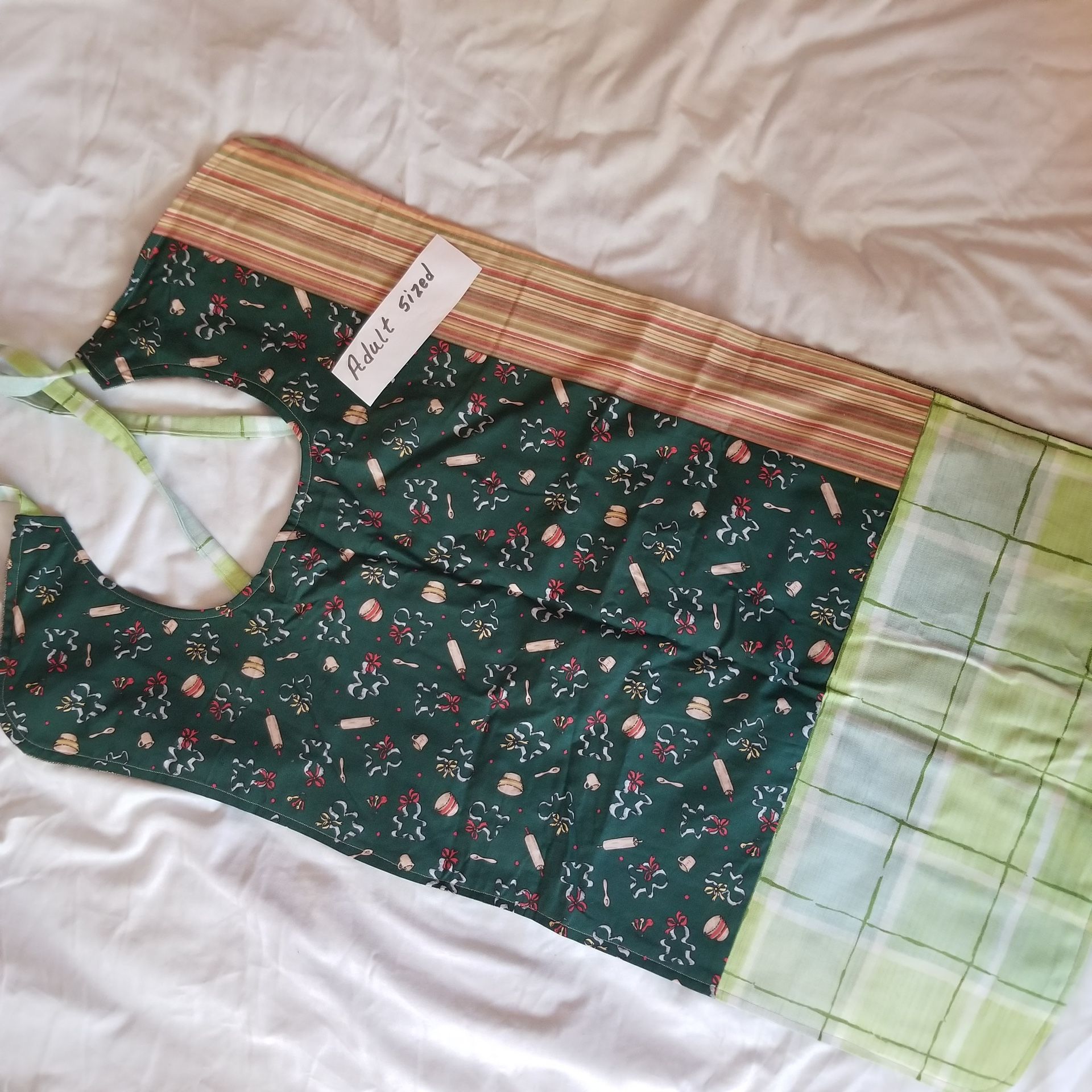 Adult Size Bib Christmas Themed Handmade