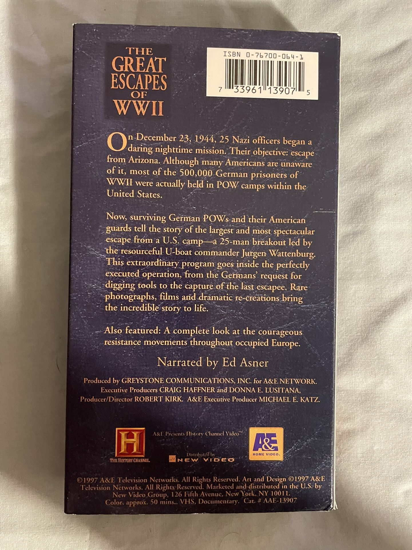 VHS 2 Tape Set: The Great Escapes Of WW2 WWII - photo 2