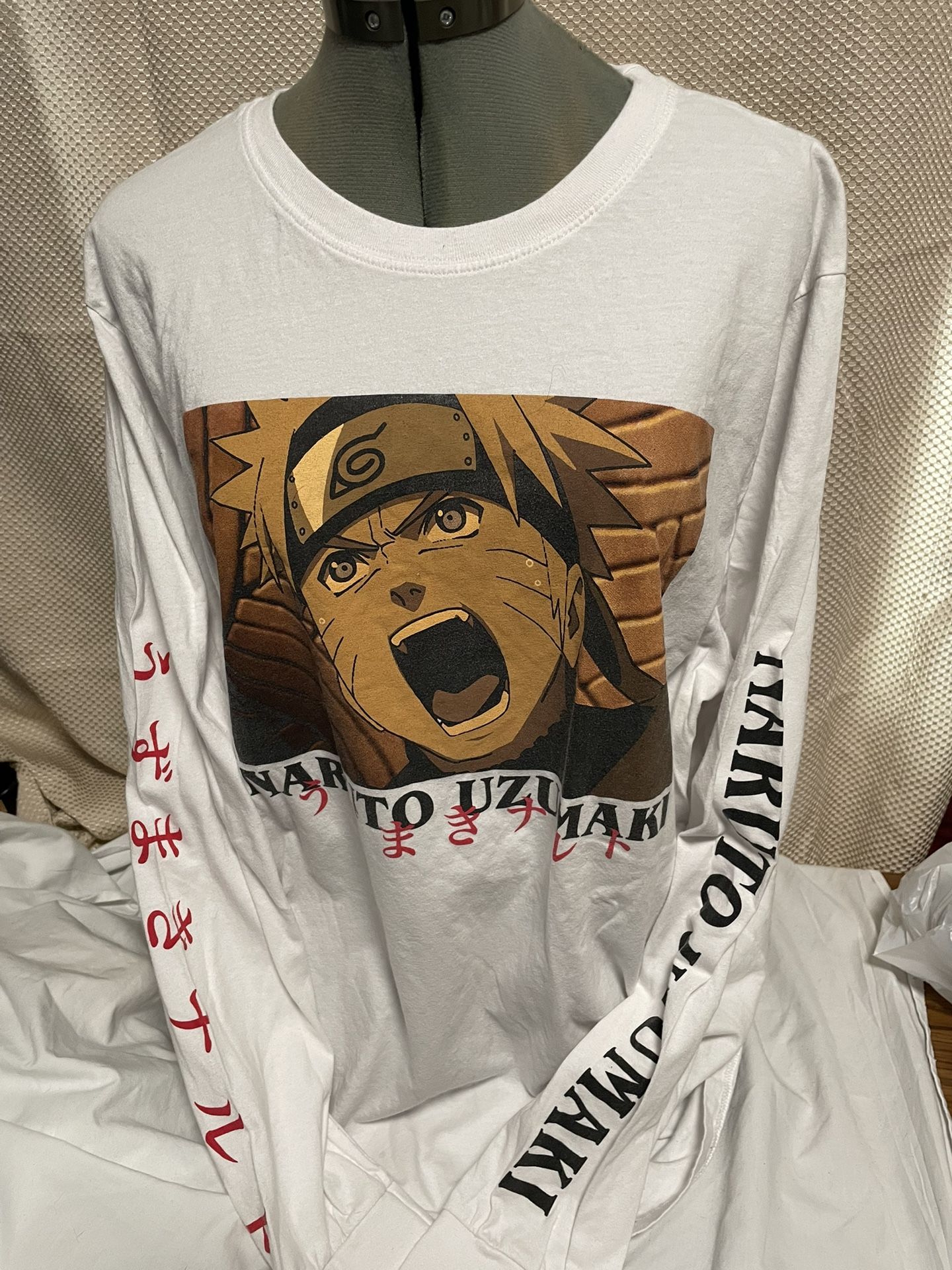 Men's XL Naruto Uzumaki Long Sleeve T-Shirt