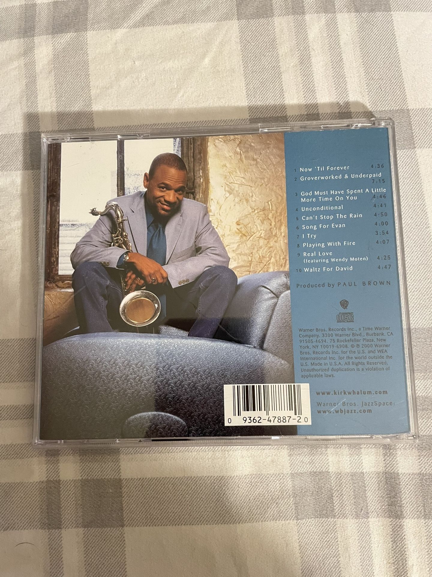 Kirk Whalum Unconditional Saxophone CD - photo 2