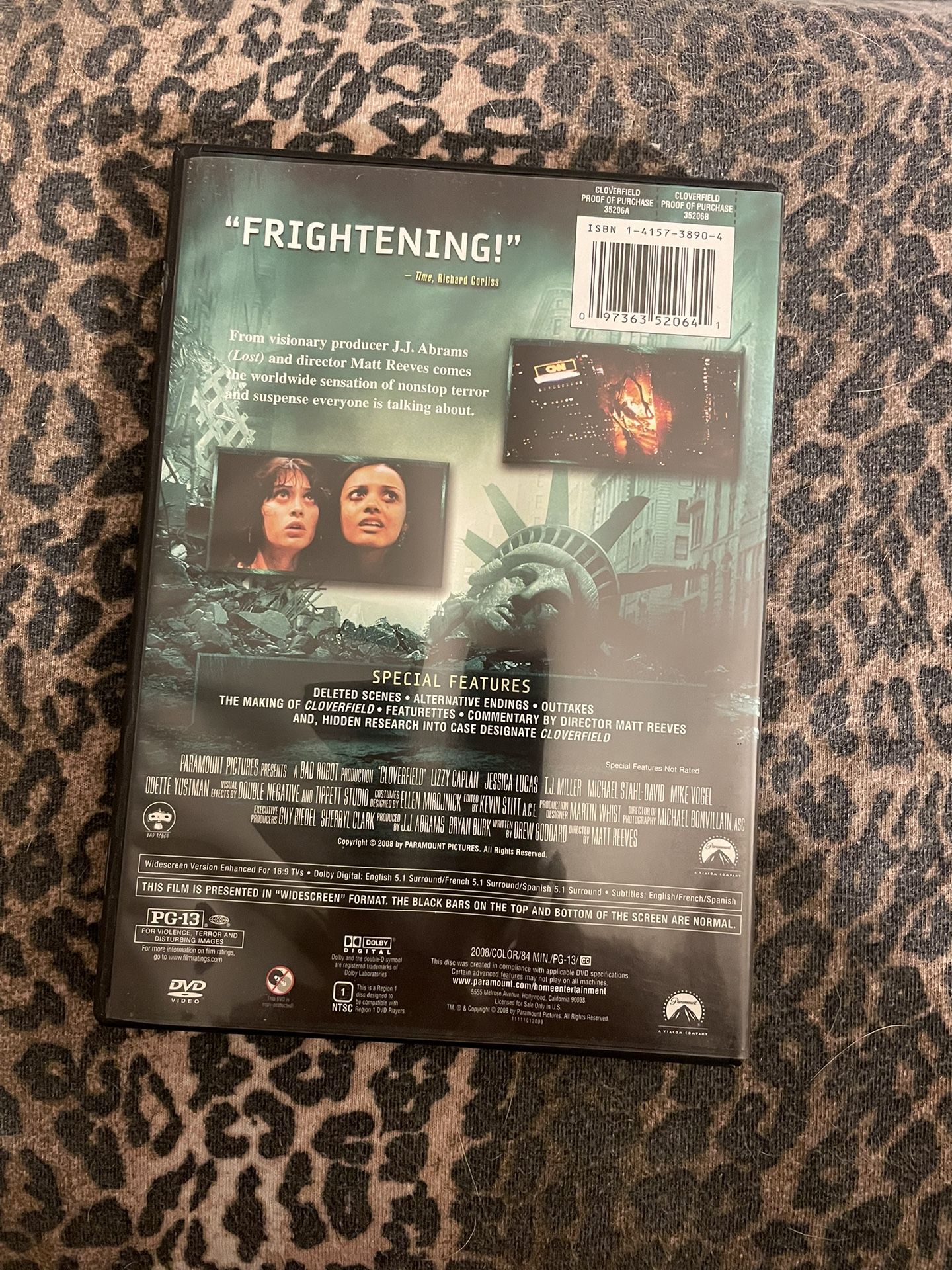 Cloverfield DVD Monster Horror Film - photo 2