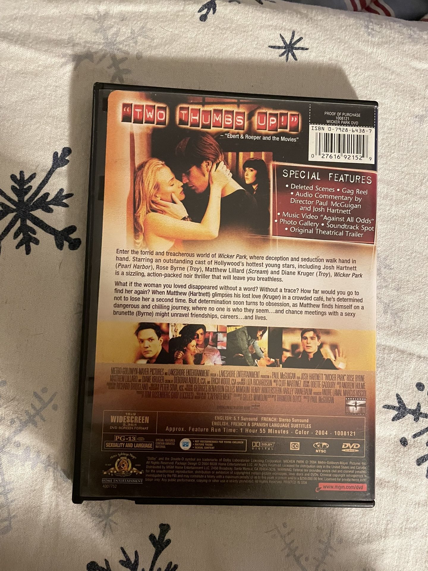 Josh Hartnett Wicker Park DVD Matthew Lillard - photo 2