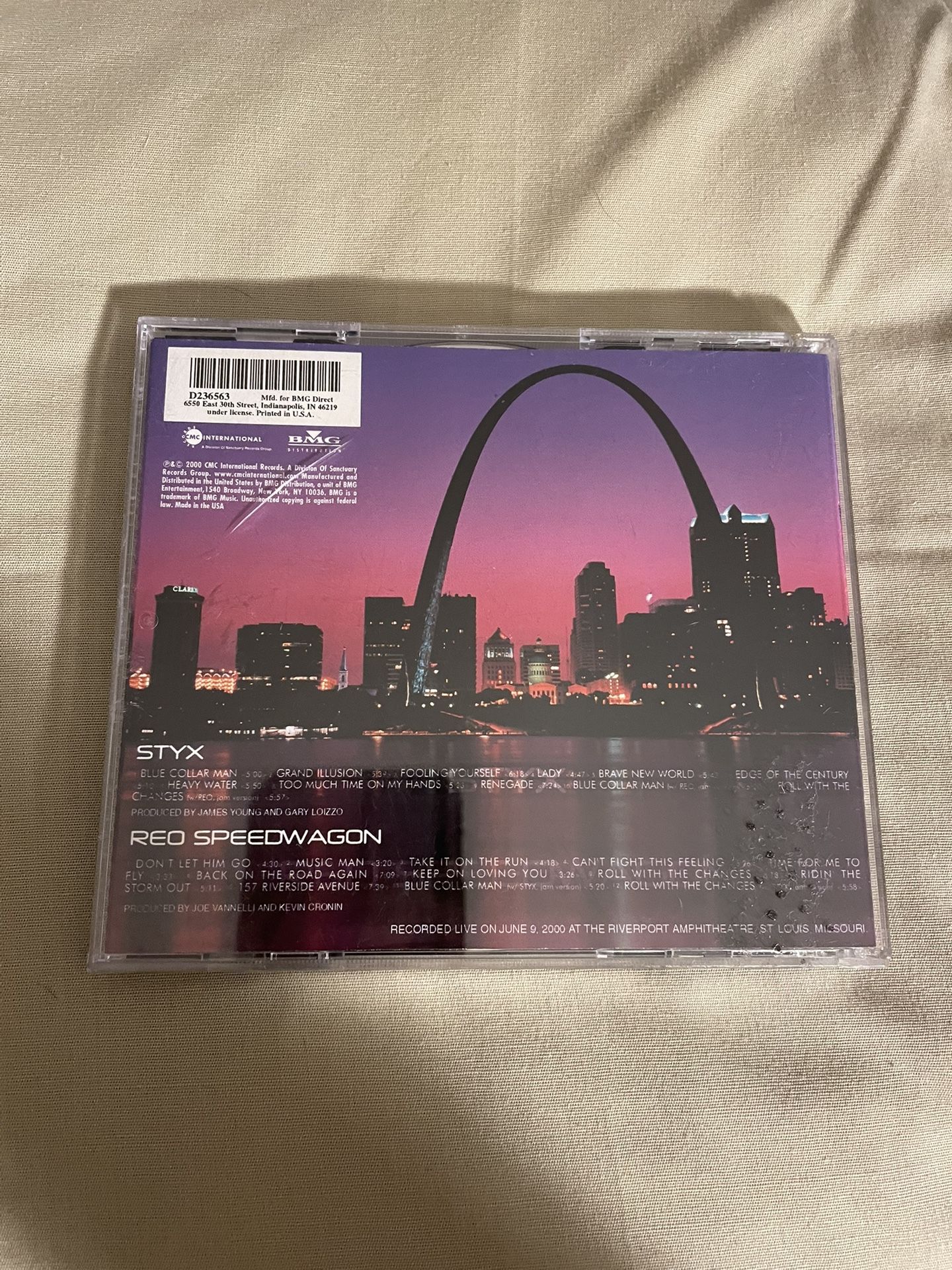 2 Cd Set Styx REO Speedwagon Arch Allies Live At Riverport - photo 2