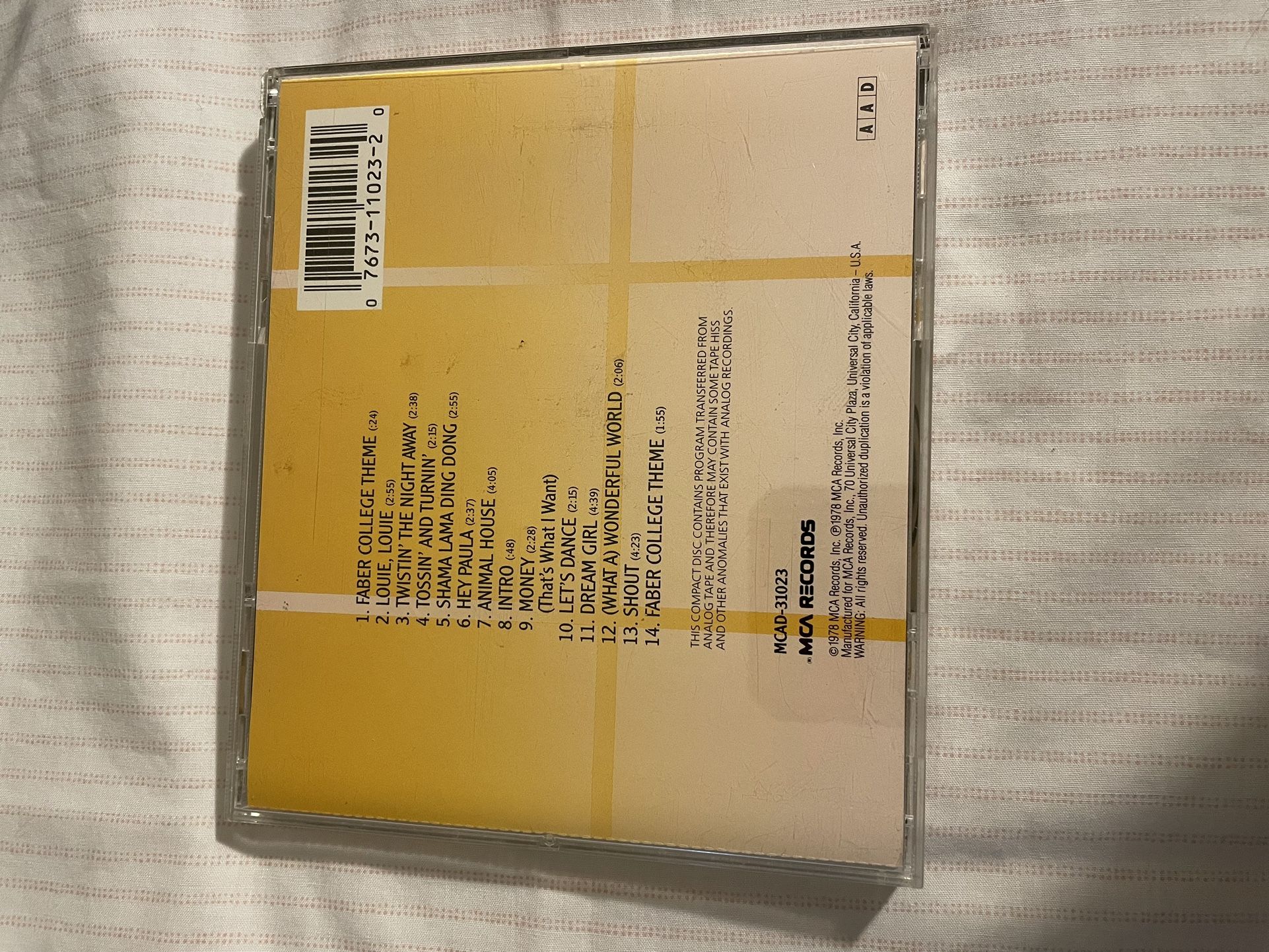 National Lampoon's Animal House Soundtrack CD - photo 2