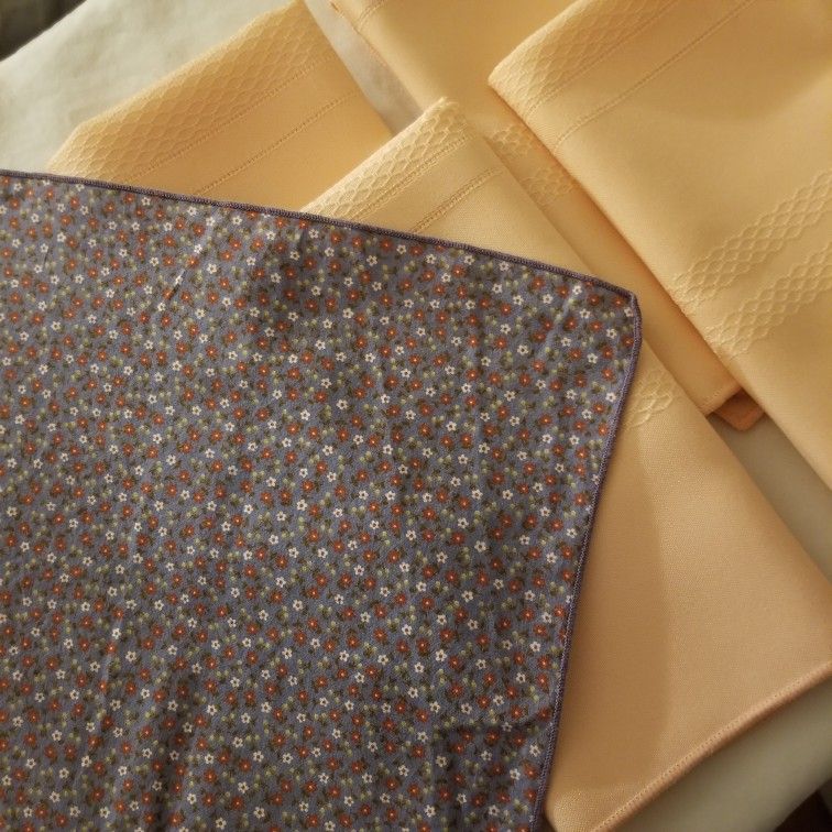 Collection of Cloth napkins Fabric Floral Peach - photo 5