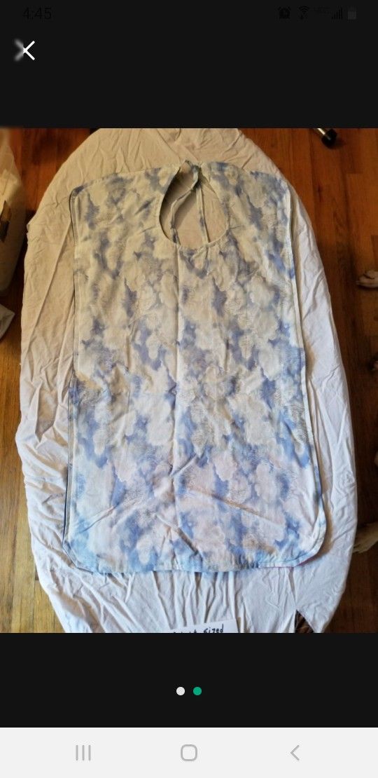 Clouds and Patchwork Adult size Bib