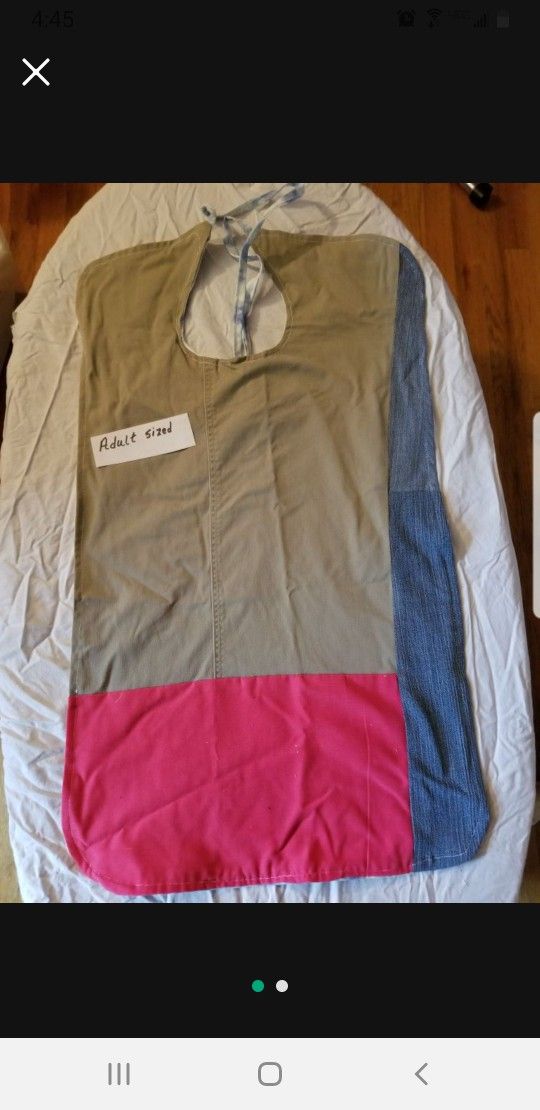 Clouds and Patchwork Adult size Bib - photo 2
