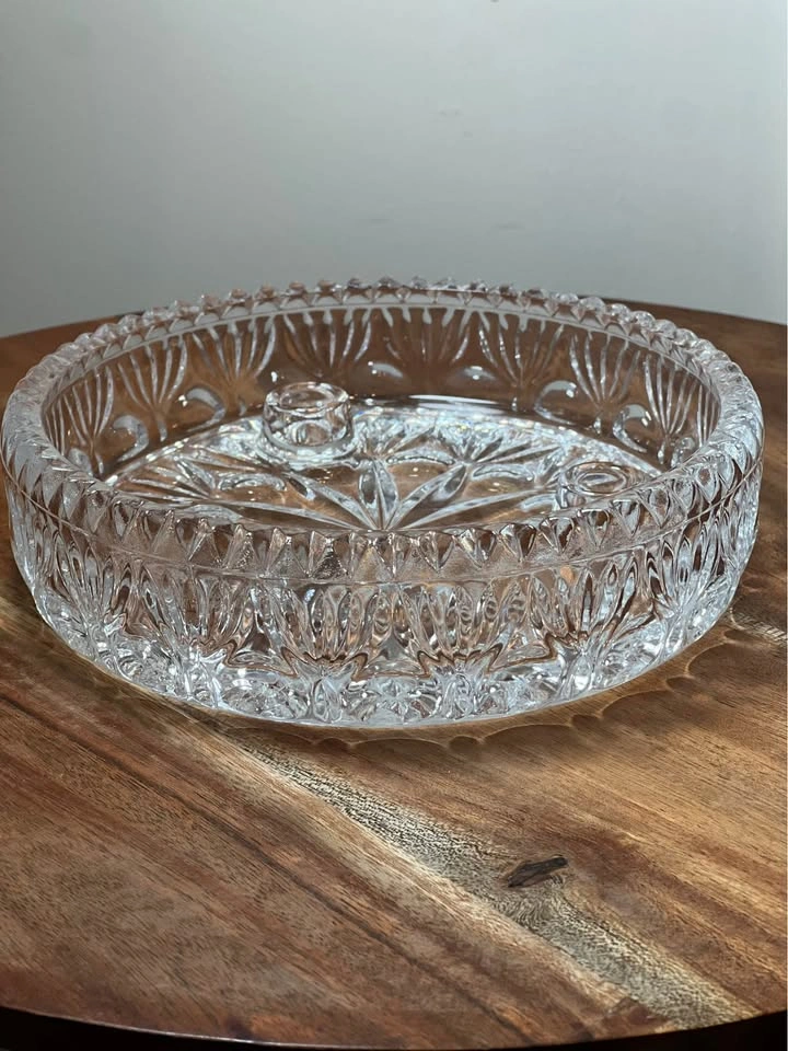 Princess House Royal Highlights Crystal Candle Holder Dish - photo 2