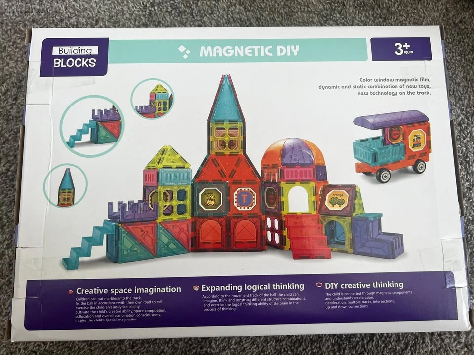 Magnetic DIY Building Tiles Set (111 Pieces) – Brand New - photo 2