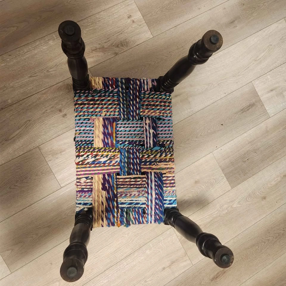 Moroccan wool bench - photo 3