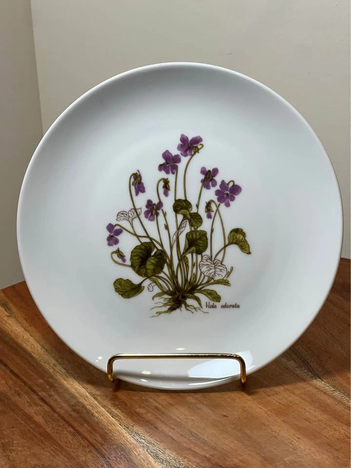 Vintage J.K.W. Germany Botanical Plates - Set of 3 - photo 3
