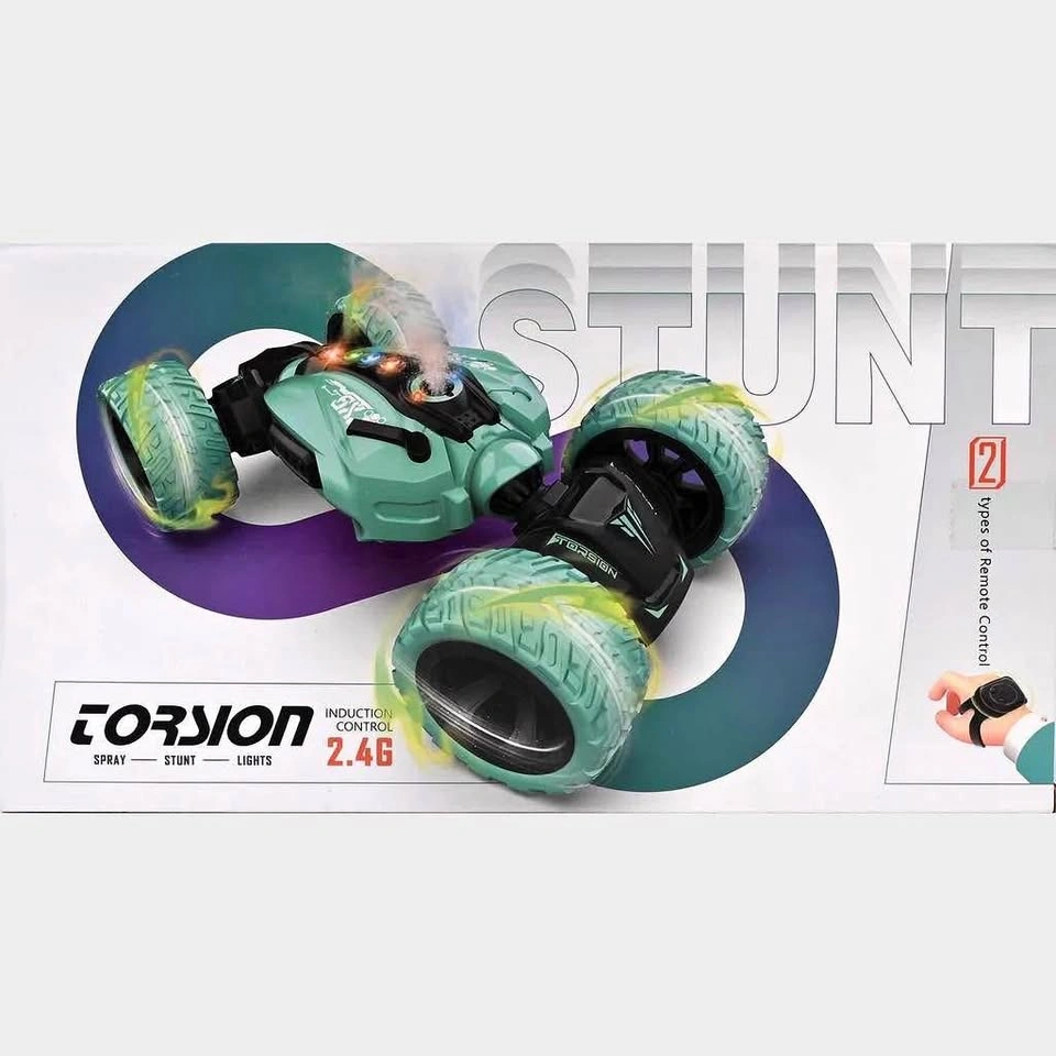 Stunt RC Car – 2.4G Dual Control | Spray, Lights & 360° Spins!