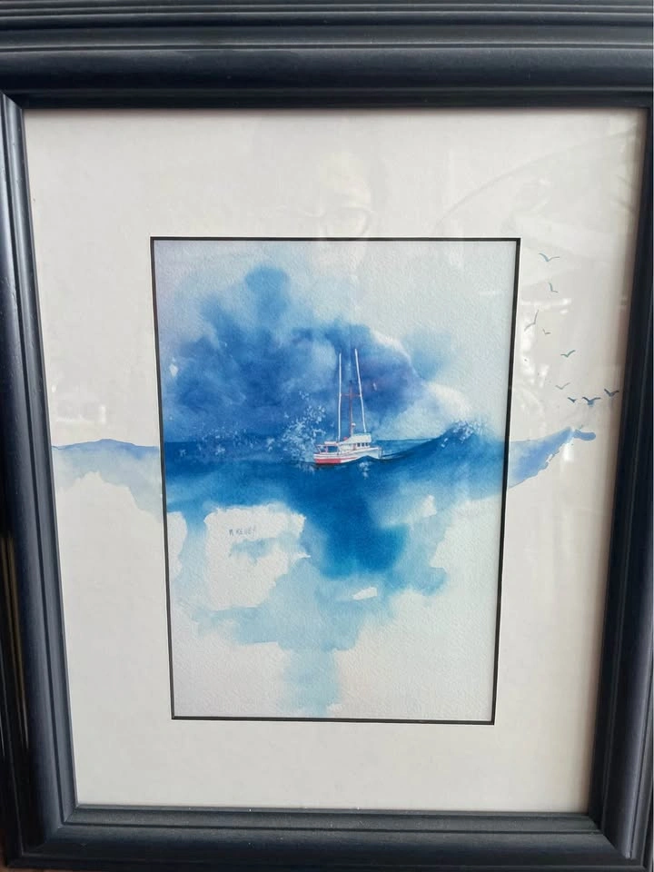 Framed original watercolour Maida Kelley - photo 3