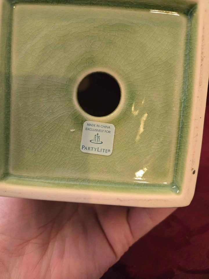 PartyLite Green Pillar/Taper Holder - photo 3