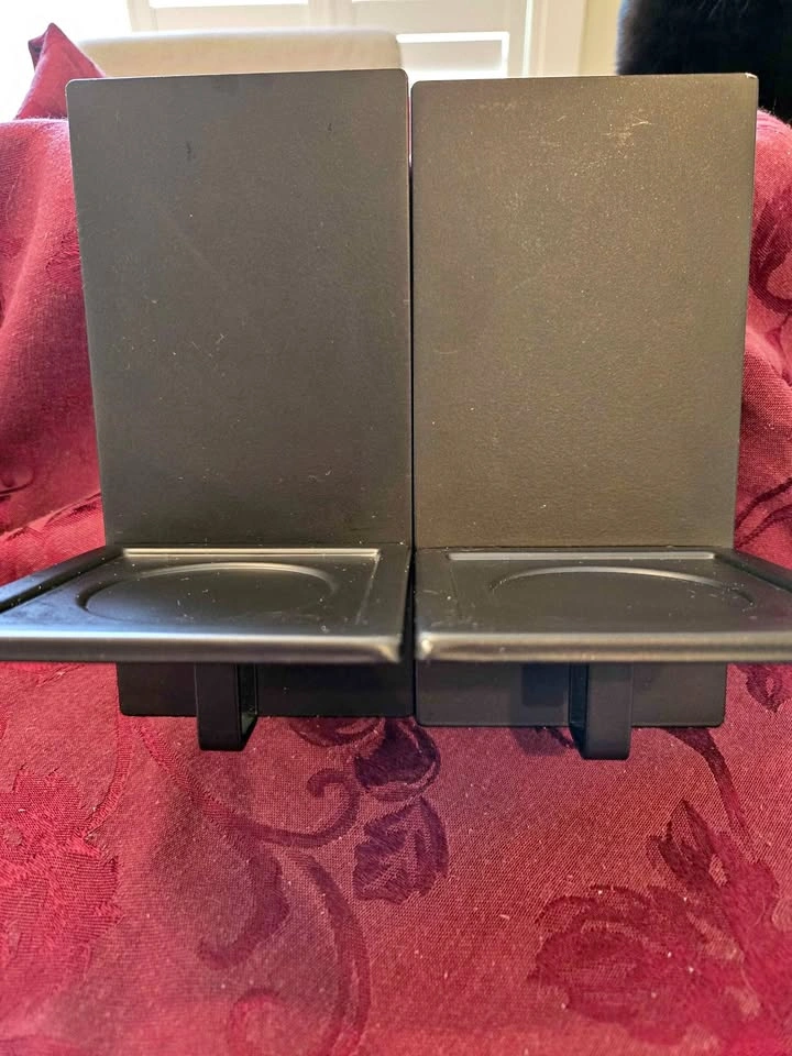 Partylite Black Wall Sconces Candle Holders Pair