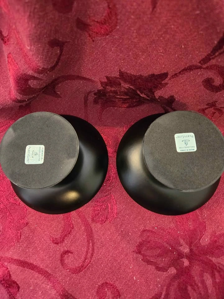 PartyLite Black Candle Holders Set of 2 - photo 3