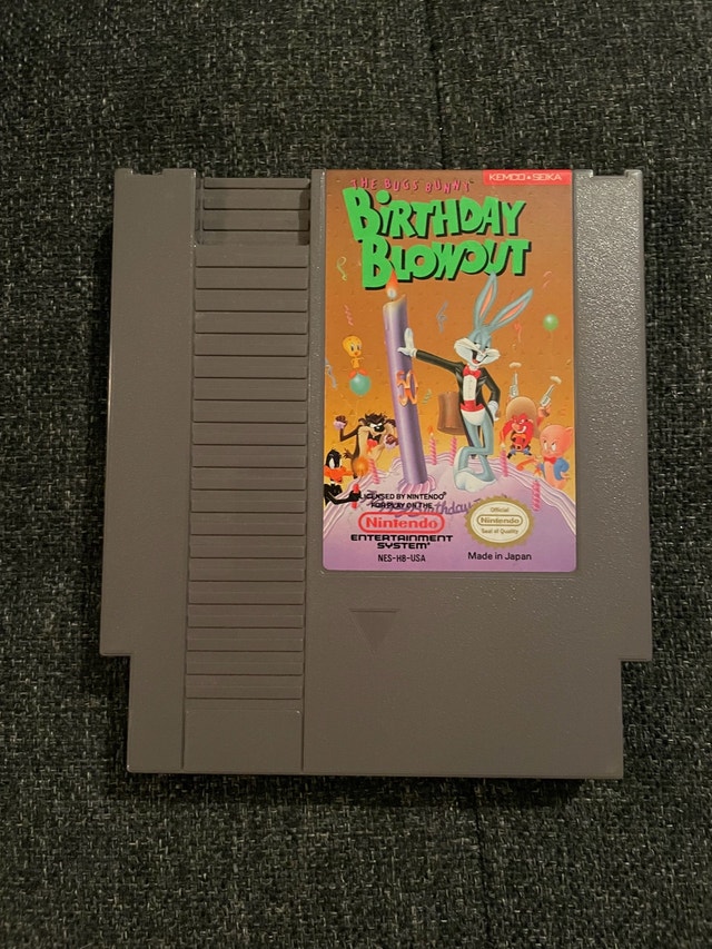RARE - Bugs Bunny Birthday Blowout NES Cartridge
