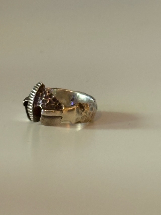 Unique 925 Silver Medieval Helmet Custom Ring - photo 3