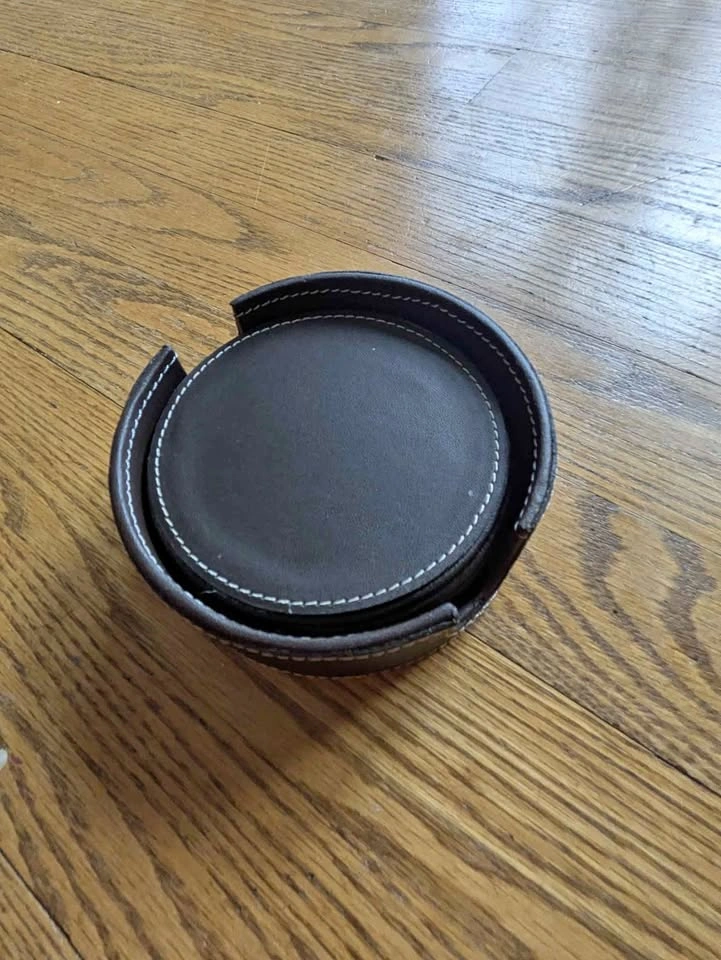 Leather Coasters - 5 Pieces