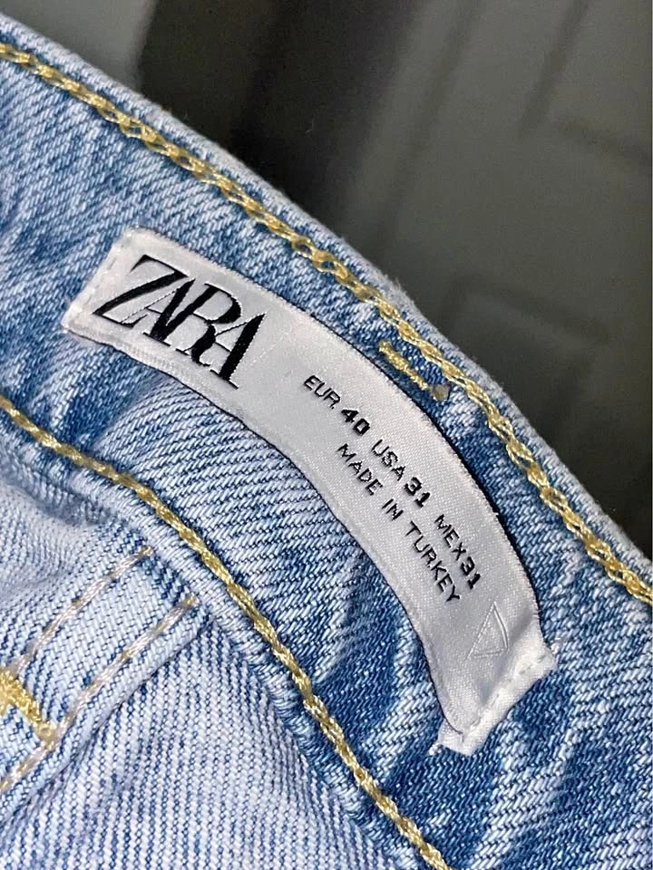Zara Light Blue Slim Straight Jeans, Size 31