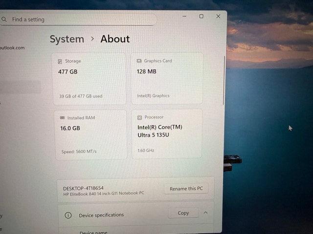 HP Elitebook 840 G11 Laptop - photo 2