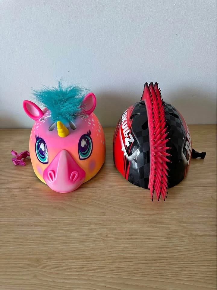 Kids Bike Helmets – Unicorn & Mohawk Style (Size S)