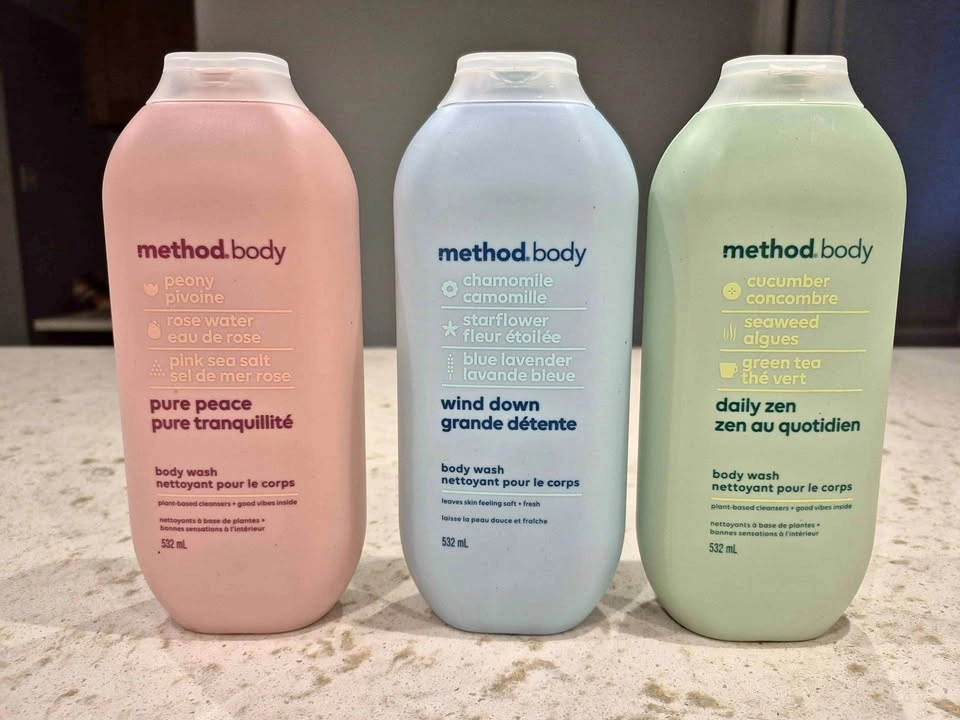 Method Body Wash, 3 Scents: Peony Chamomile Cucumber