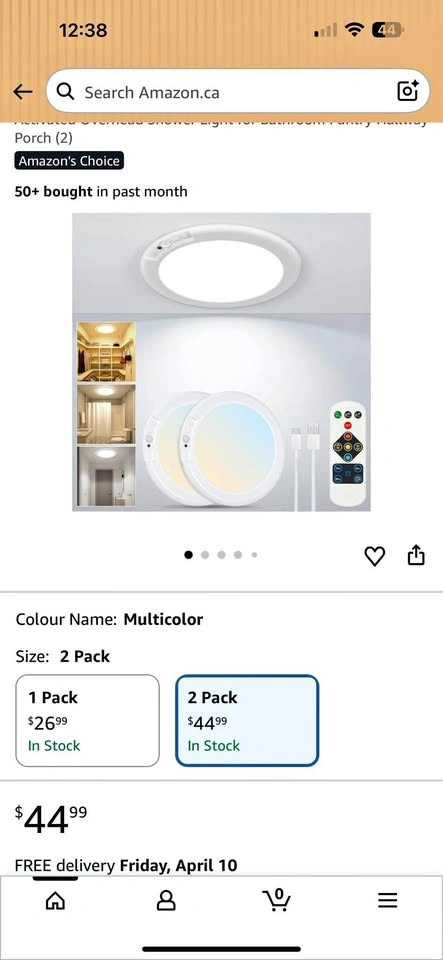 2-Pack Smart LED Ceiling Lights - Brand New