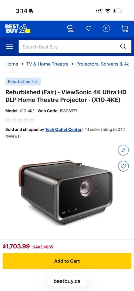 ViewSonic X10-4K Short Throw LED Portable Projector - photo 3