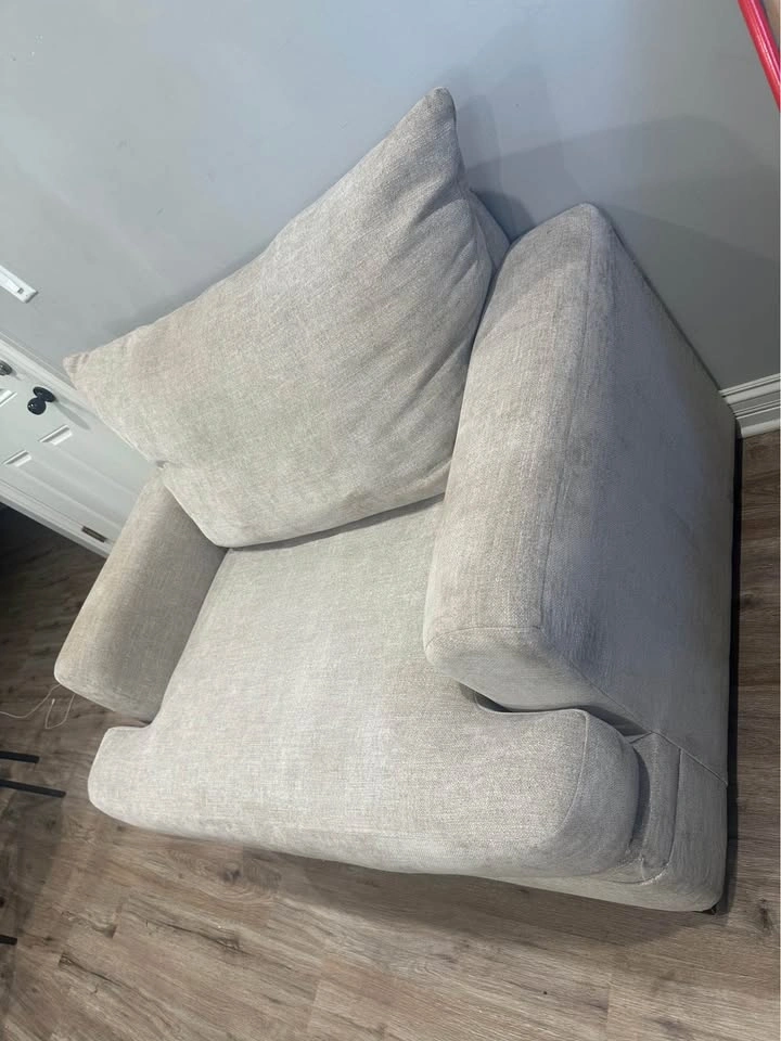 Beige Upholstered Armchair - Delivery Available - photo 2