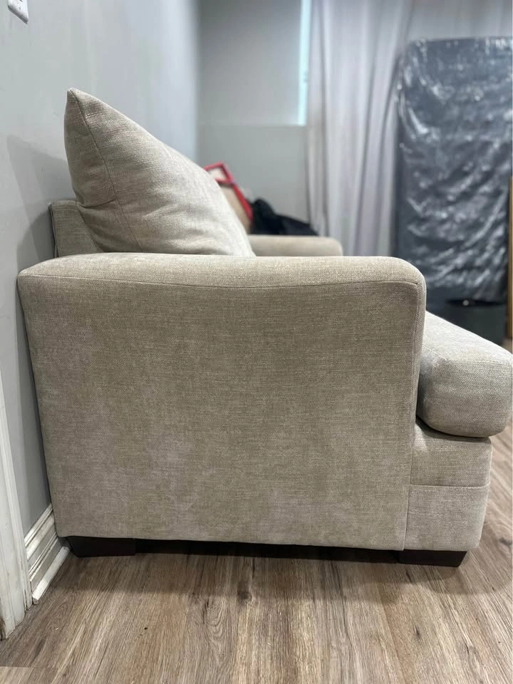 Beige Upholstered Armchair - Delivery Available - photo 3