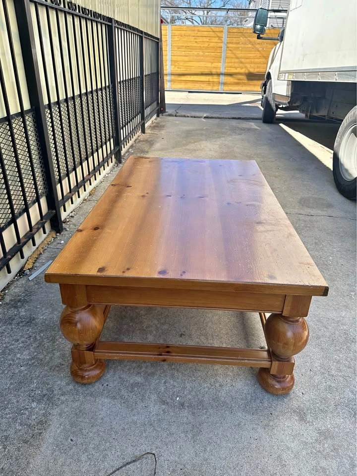 Solid wood coffee table