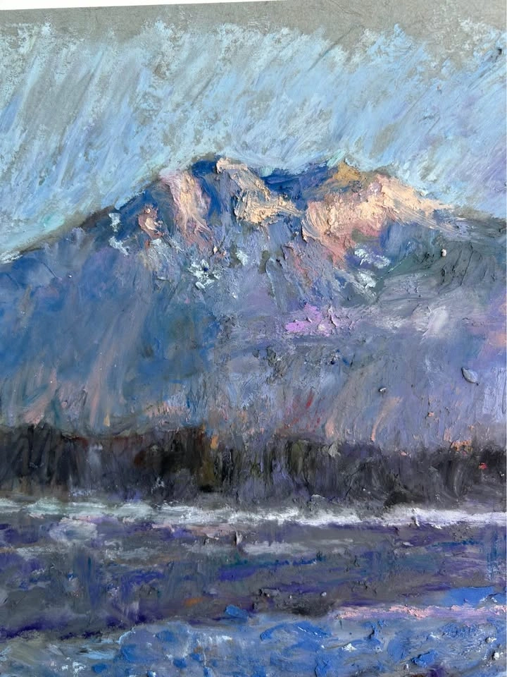 Van City Evenings Original Oil Pastel Painting - photo 3