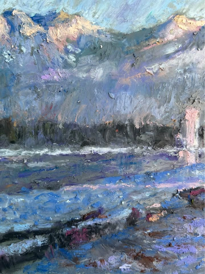 Van City Evenings Original Oil Pastel Painting - photo 4
