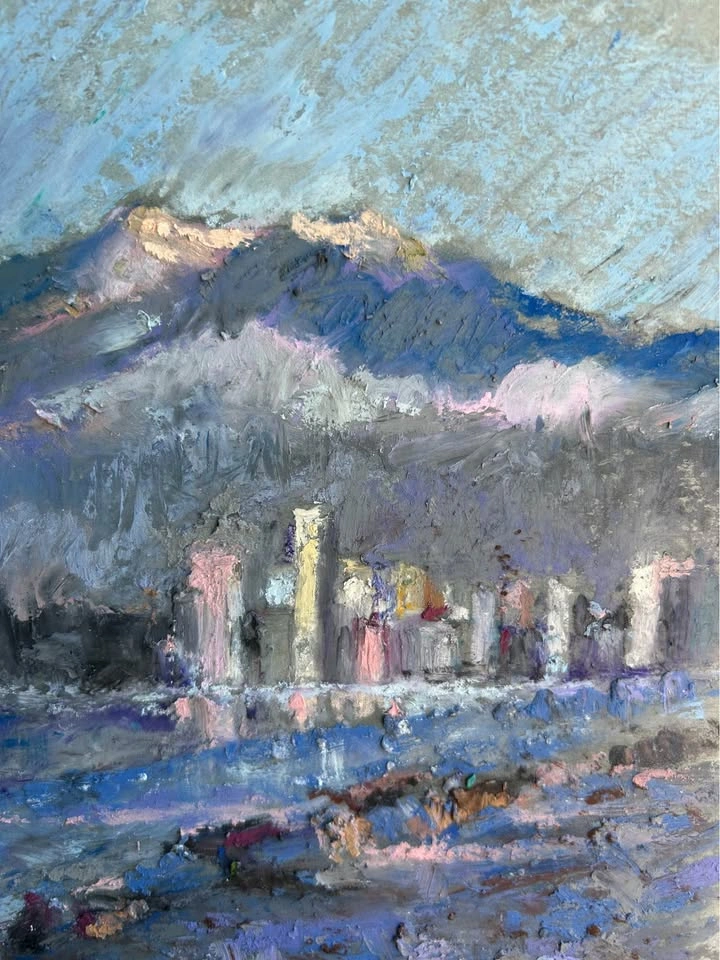 Van City Evenings Original Oil Pastel Painting - photo 5