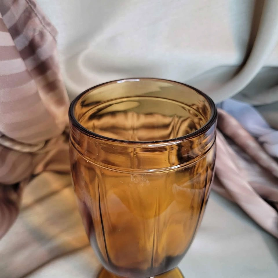 Vintage Amber Glass Vase - 8" Tall - photo 3