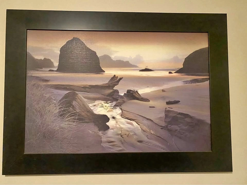 Framed Beach Painting