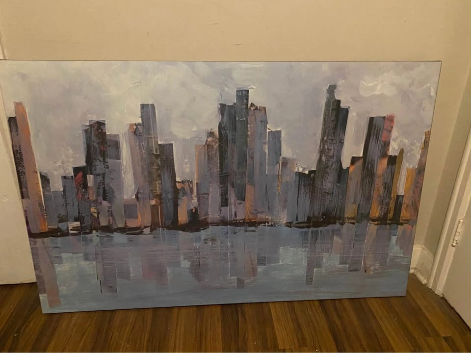 Canvas City Scape Art - photo 3